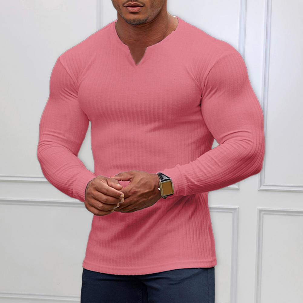 Men-T-shirt-Solid-Color-Ribbed-Long-Sleeve-Men-Base-Shirt-Autumn-Winter-Bottoming-Shirt-Tee-1
