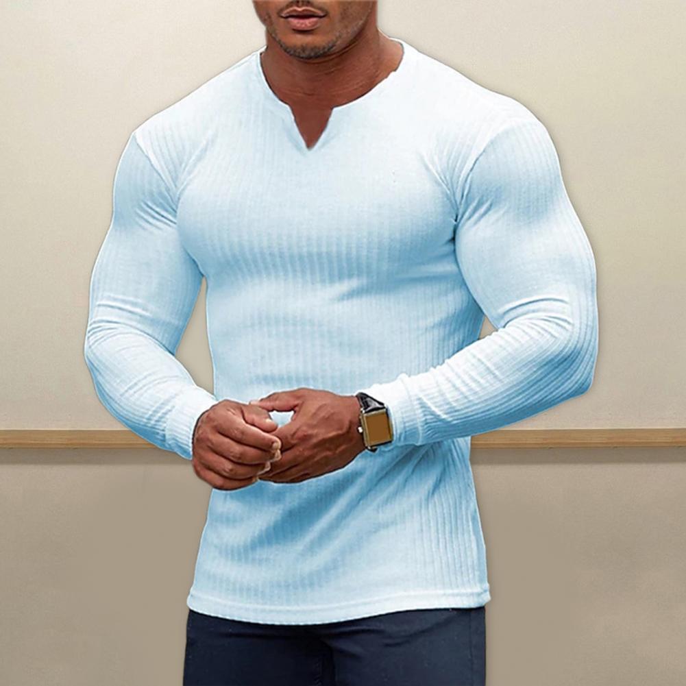 Men-T-shirt-Solid-Color-Ribbed-Long-Sleeve-Men-Base-Shirt-Autumn-Winter-Bottoming-Shirt-Tee-3