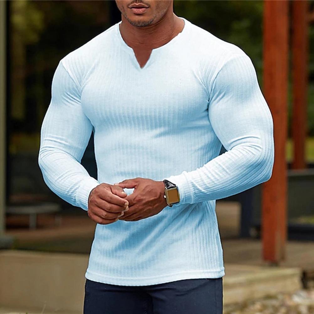 Men-T-shirt-Solid-Color-Ribbed-Long-Sleeve-Men-Base-Shirt-Autumn-Winter-Bottoming-Shirt-Tee