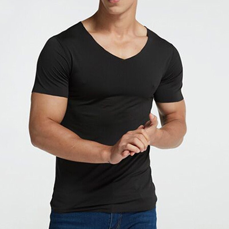 Men-s-Summer-T-Shirt-Short-Sleeve-Cool-Quick-Dry-Breathable-Ice-Silk-Seamless-Tops-Casual-4