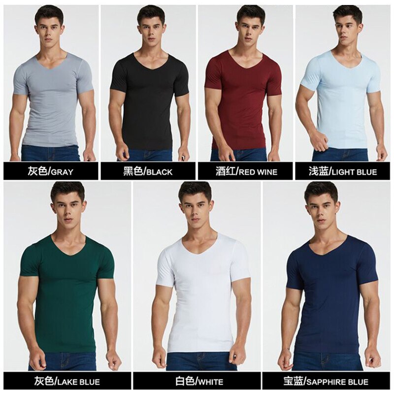 Men-s-Summer-T-Shirt-Short-Sleeve-Cool-Quick-Dry-Breathable-Ice-Silk-Seamless-Tops-Casual-5