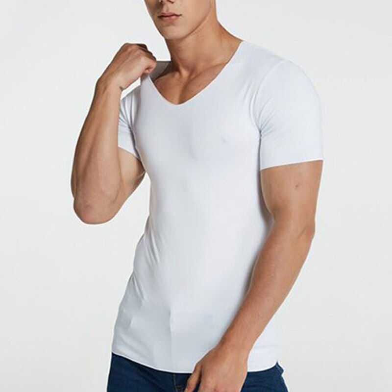 Men-s-Summer-T-Shirt-Short-Sleeve-Cool-Quick-Dry-Breathable-Ice-Silk-Seamless-Tops-Casual