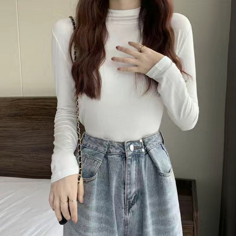 Women-Turtleneck-Sweater-Autumn-Long-Sleeve-Shirt-Pullover-Slim-Korean-Simple-Basic-Solid-Color-Tops-Cheap-1